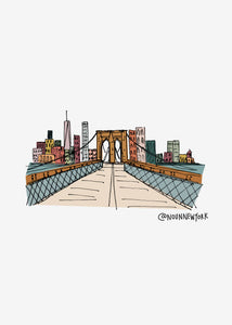 NYC Illustrations | Brooklyn Bridge Print