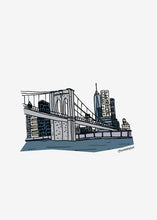 Load image into Gallery viewer, NYC Illustrations | Brooklyn Bridge Print
