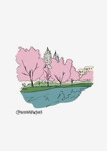 Load image into Gallery viewer, NYC Storefront Illustrations | Central Park Cherry Blossoms Print