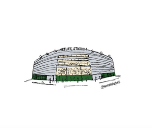 Metlife Stadium New York Jets NFL Football Stadium Print